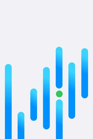 Light gray abstract dashboard bars symbolizing program insights and recommendations.
