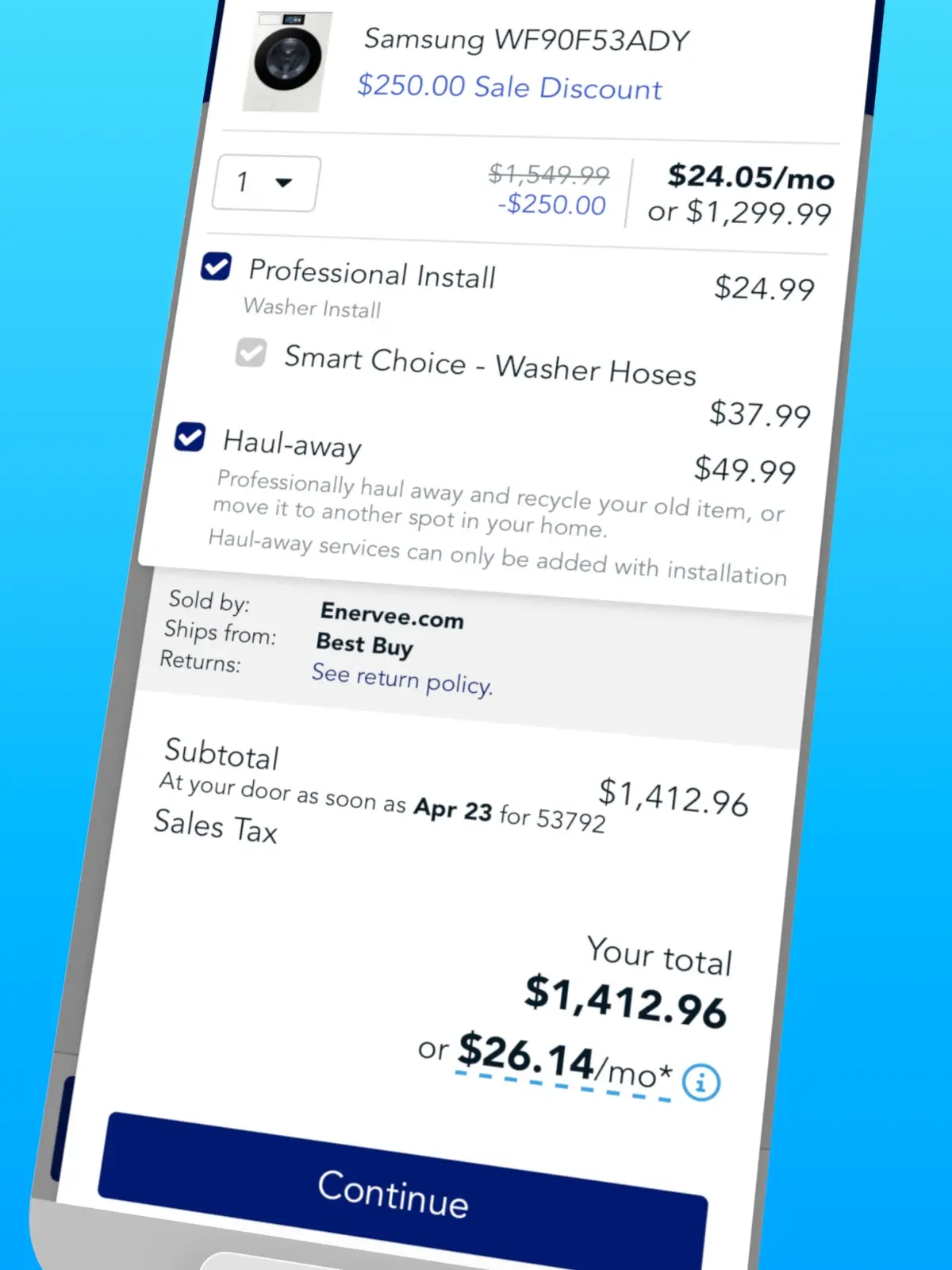 Eco Financing monthly payment embedded at marketplace checkout